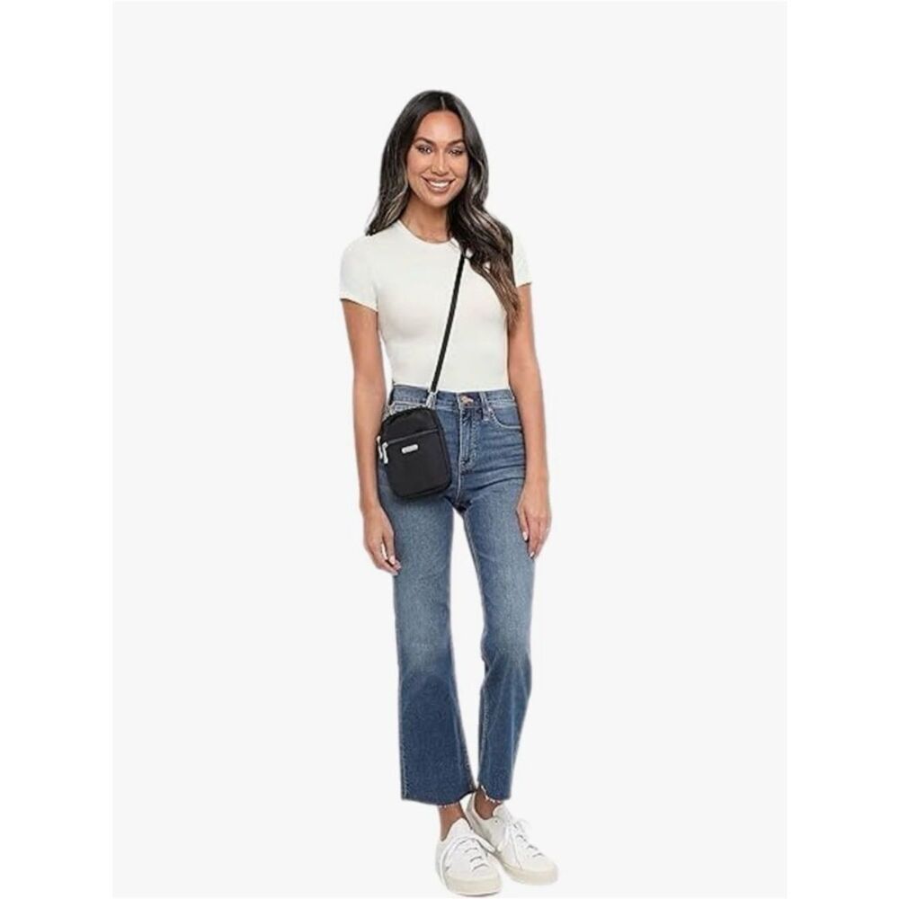 Baggallini Chocolate Brown Two Way Wear Organizer Travel Crossbody Bag